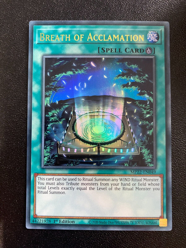 Yugioh Breath of Acclamation MP22-EN049 Ultra Rare 1st Edition NM