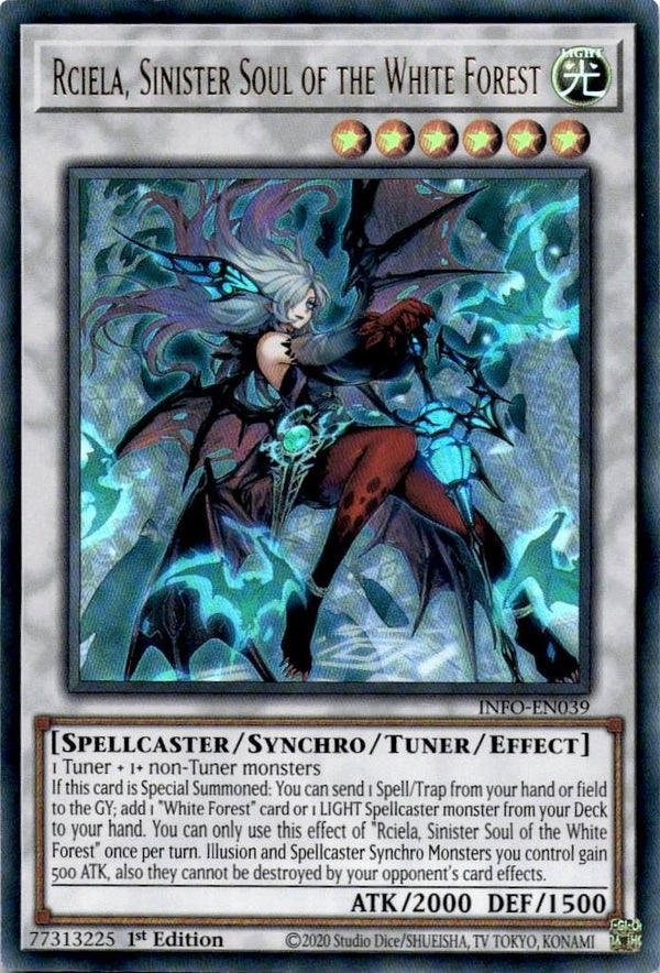 Yugioh Rciela, Sinister Soul of the White Forest INFO-EN039 Ultra Rare 1st Ed NM