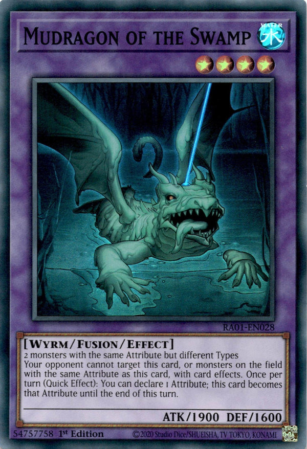 Yugioh Mudragon of the Swamp RA01-EN028 Super Rare 1st Edition NM