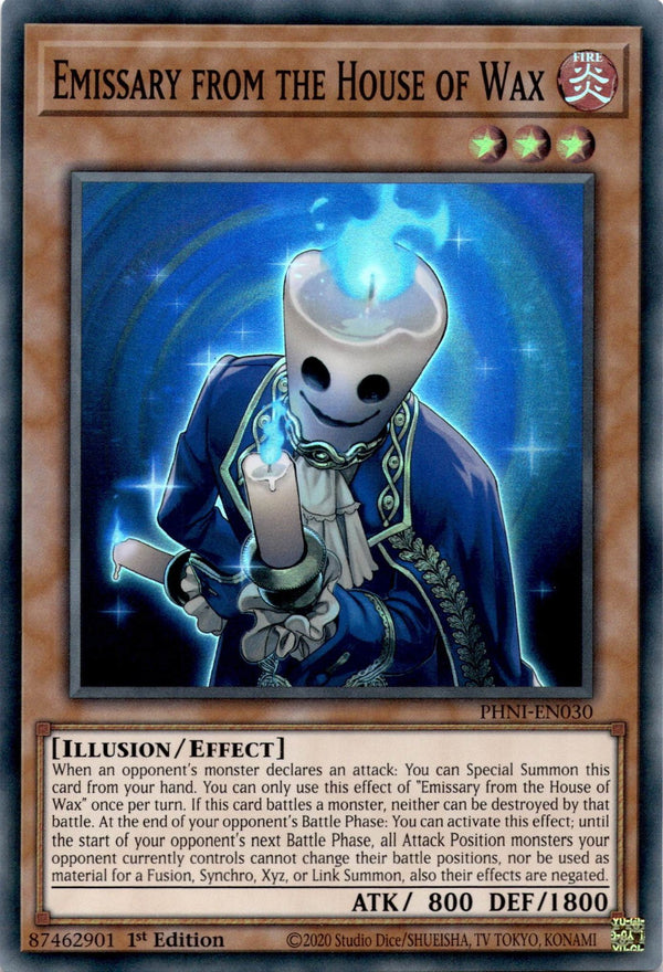 Yugioh Emissary from the House of Wax PHNI-EN030 Super Rare 1st Edition NM