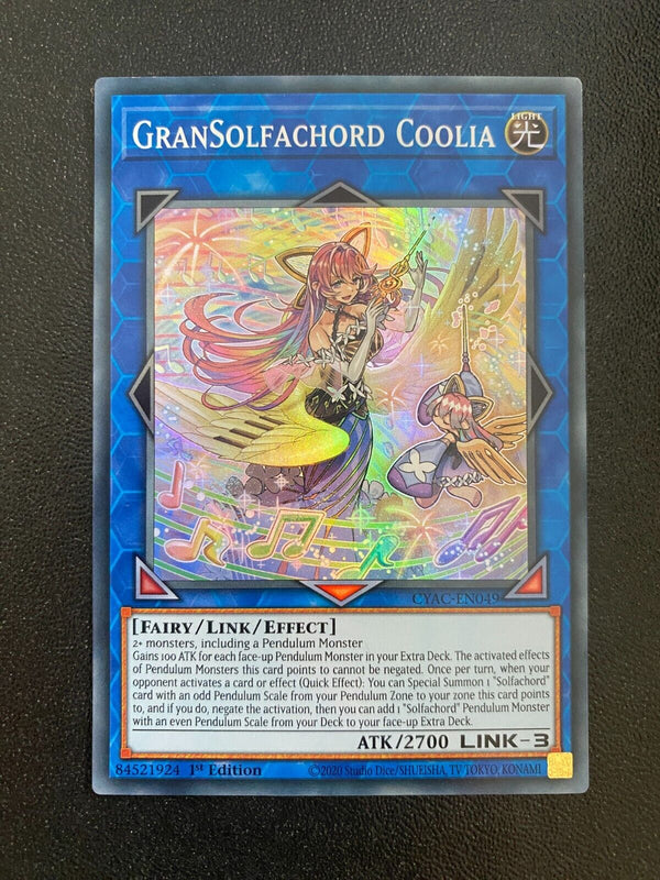 Yugioh GranSolfachord Coolia CYAC-EN049 Super Rare 1st Edition NM