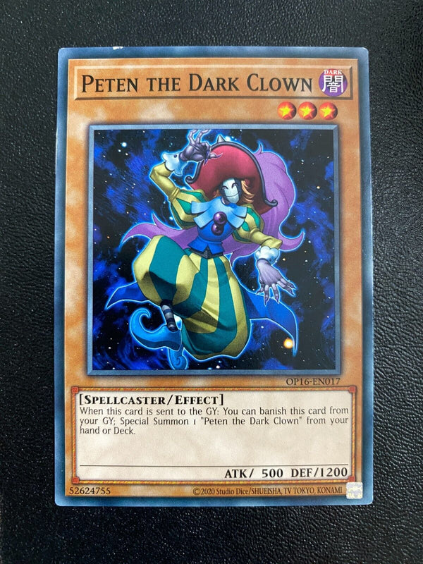 Yugioh Peten the Dark Clown OP16-EN017 Common Unlimited Edition LP