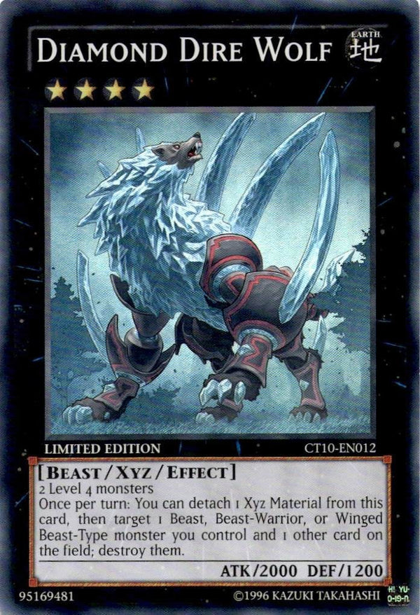 Yugioh Diamond Dire Wolf CT10-EN012 Super Rare Limited Edition VLP/NM