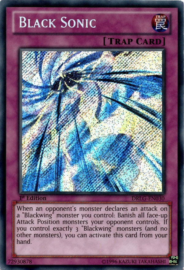 Yugioh Black Sonic DRLG-EN030 Secret Rare 1st Edition MP