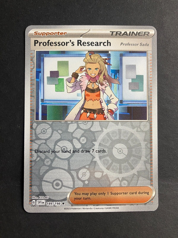 Pokemon Professor's Research 189/198 Scarlet Violet Base Reverse Holo NM