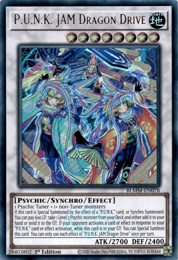 Yugioh P.U.N.K. JAM Dragon Drive BLMM-EN078 Ultra Rare 1st Edition NM
