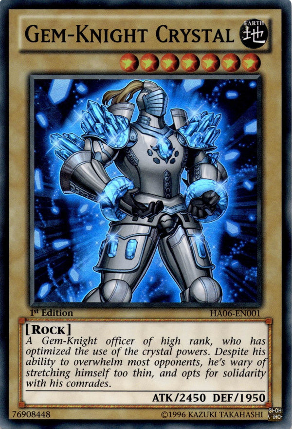 Yugioh Gem-Knight Crystal HA06-EN001 Super Rare 1st Edition NM