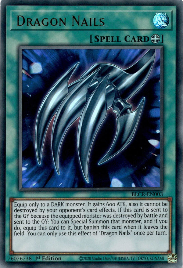 Yugioh Dragon Nails BLCR-EN003 Ultra Rare 1st Edition NM