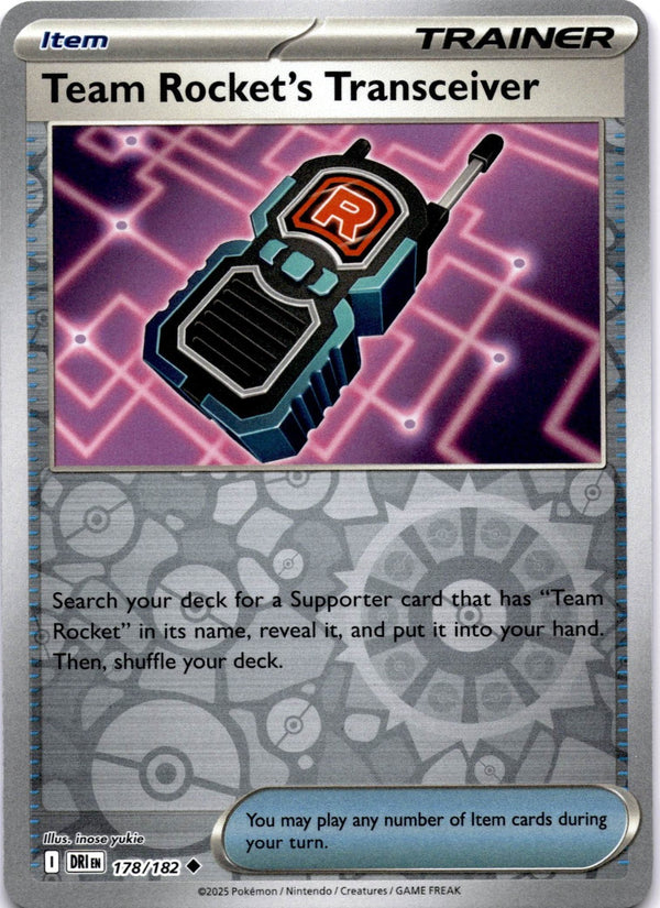 Pokemon Team Rocket's Transciever 178/182 Destined Rivals Reverse Holo NM