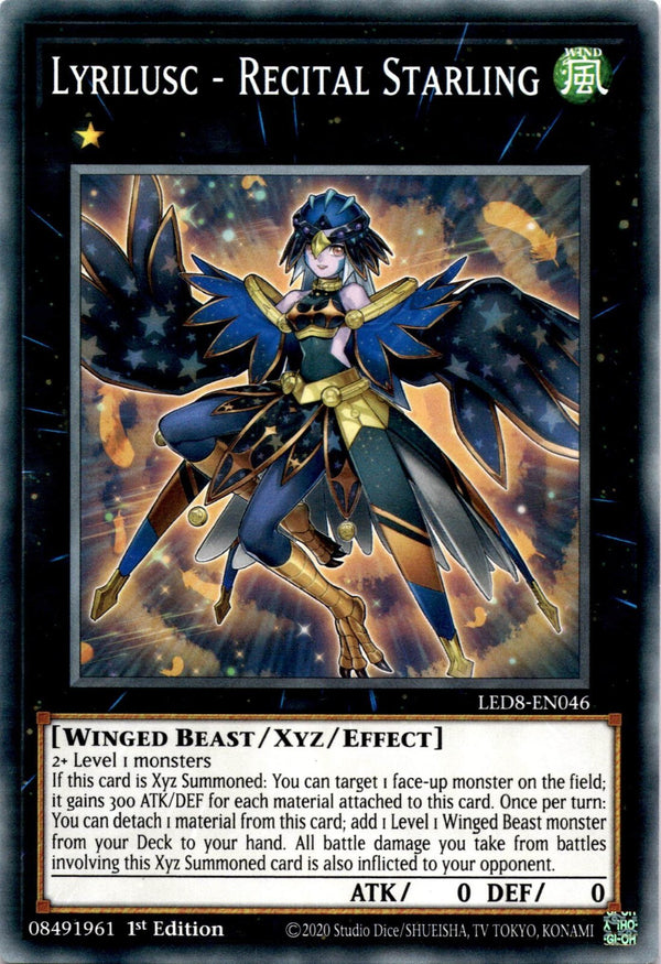 Yugioh Lyrilusc - Recital Starling LED8-EN046 Common 1st Edition NM