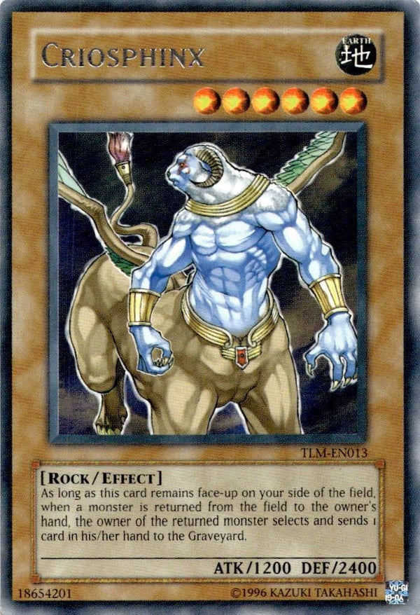 Yugioh Criosphinx TLM-EN013 Rare Unlimited Edition LP