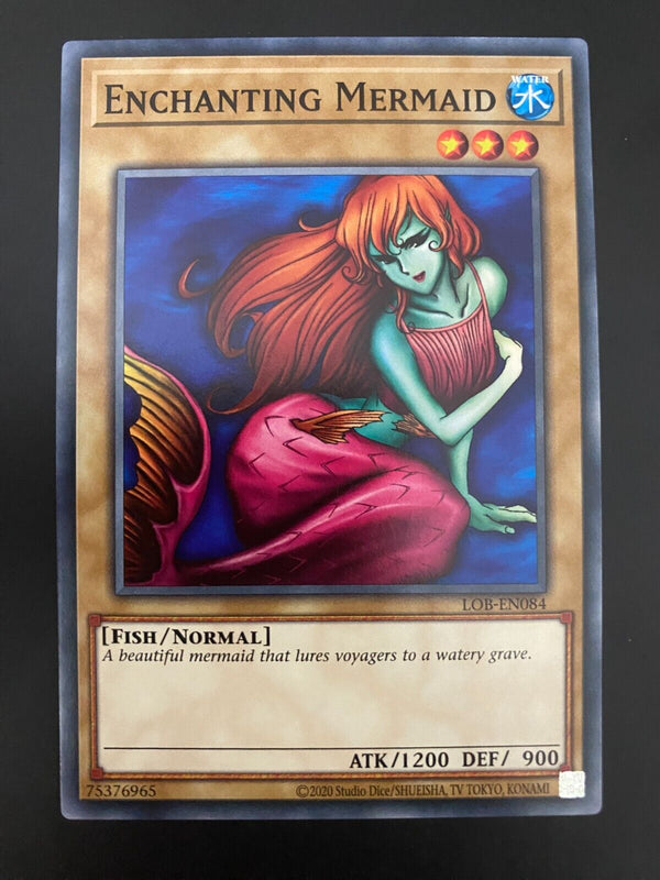 Yugioh Enchanting Mermaid LOB-EN084 Unlimited Edition Common NM/MINT