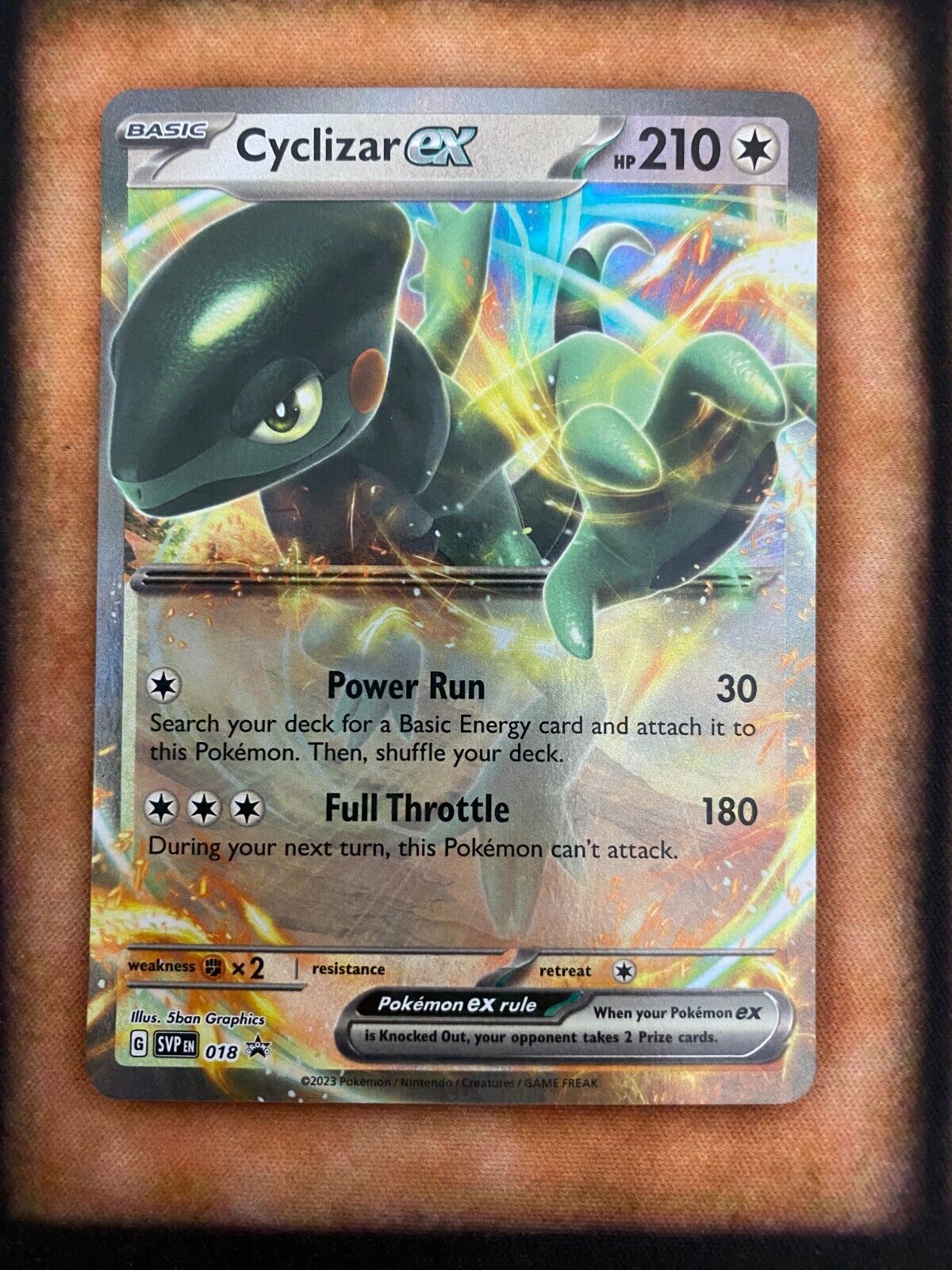 Pokemon Cyclizar EX SVP018 Black Star Promos Full Art Holo NM/MINT