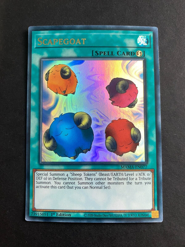 Yugioh Scapegoat MAMA-EN077 Ultra Rare 1st Edition VLP/NM