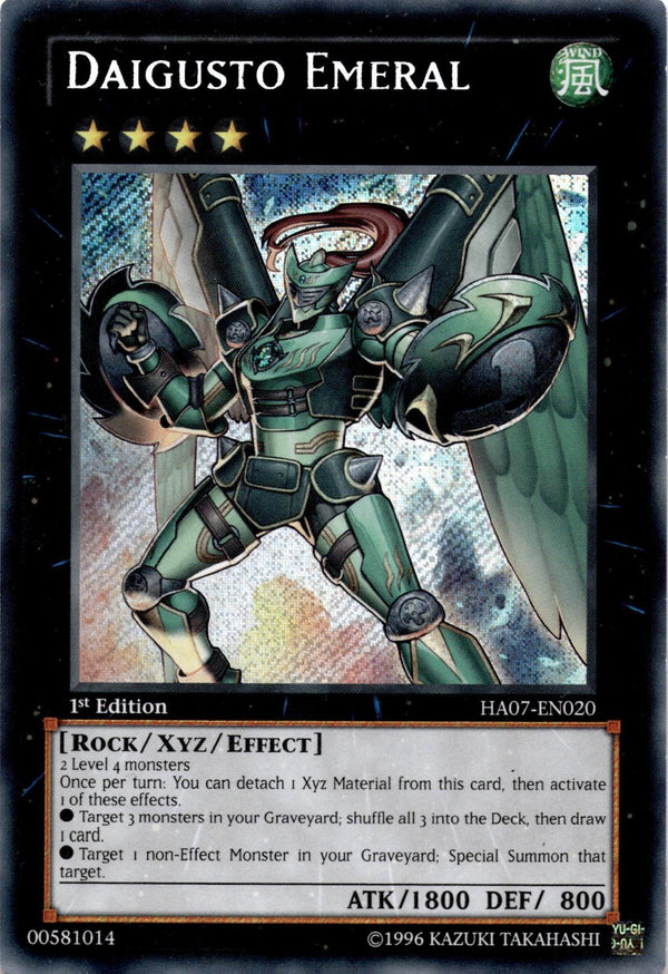 Yugioh Daigusto Emeral HA07-EN020 Secret Rare 1st Edition VLP/NM