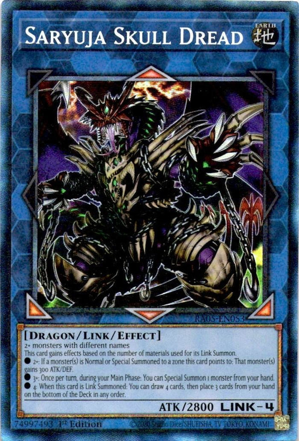 Yugioh Saryuja Skull Dread RA05-EN053 NA Print Collector’s Rare 1st Edition NM
