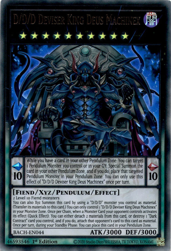 Yugioh D/D/D Deviser King Deus Machinex BACH-EN044 Ultra Rare 1st Edition NM
