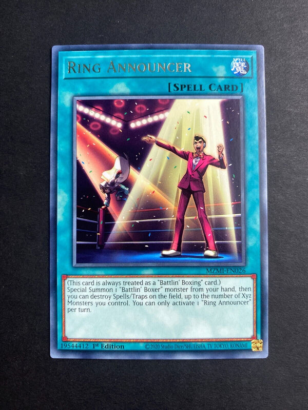 Yugioh Ring Announcer MZMI-EN026 Rare 1st Edition NM