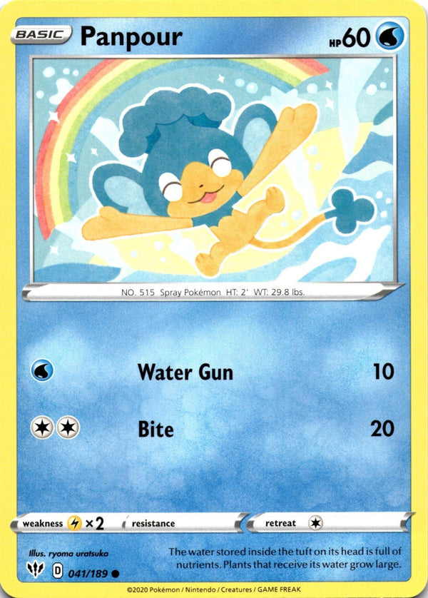Pokemon Panpour 041/189 Darkness Ablaze Non Holo NM