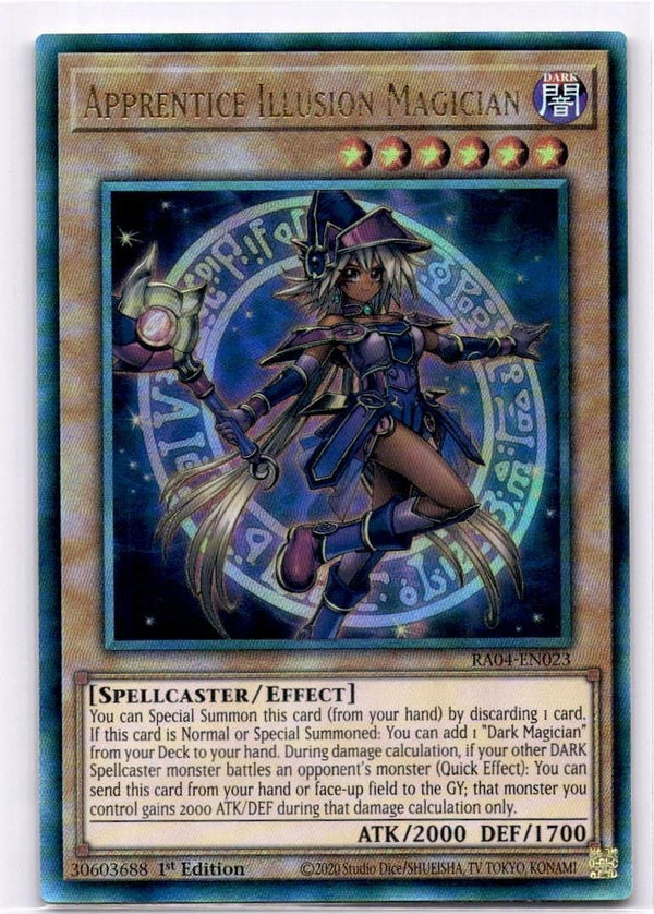 Yugioh Apprentice Illusion Magician RA04-EN023 Ultimate Rare 1st Edition NM