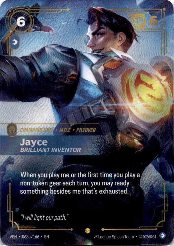 Riftbound Jayce, Brilliant Inventor 068a/168 Vendetta Alternate Art NM