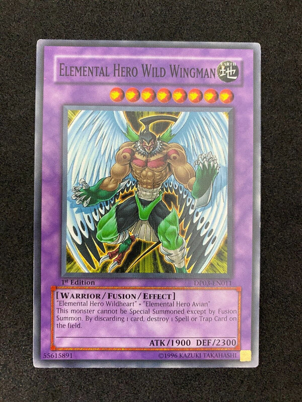 Yugioh Elemental Hero Wild Wingman DP03-EN011 1st Edition Common VLP