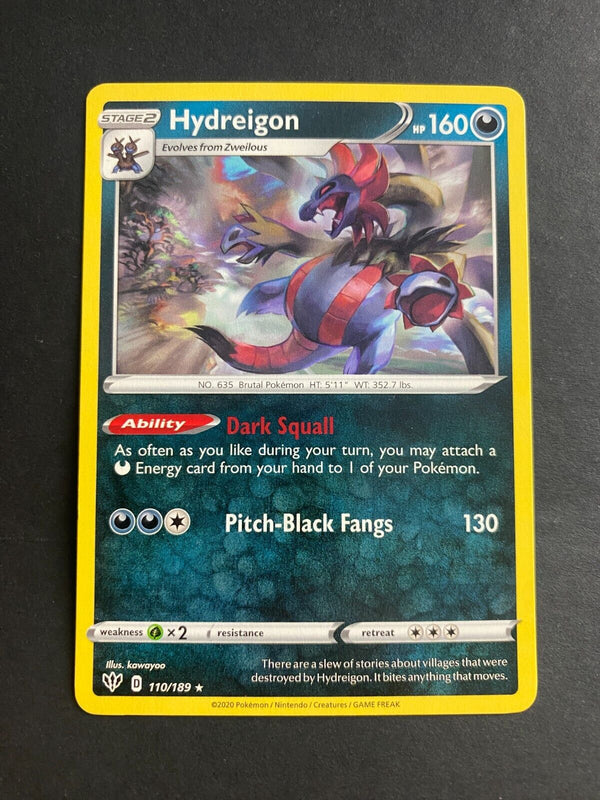 Pokemon Hydreigon 110/189 Darkness Ablaze Rare Non Holo VLP/NM