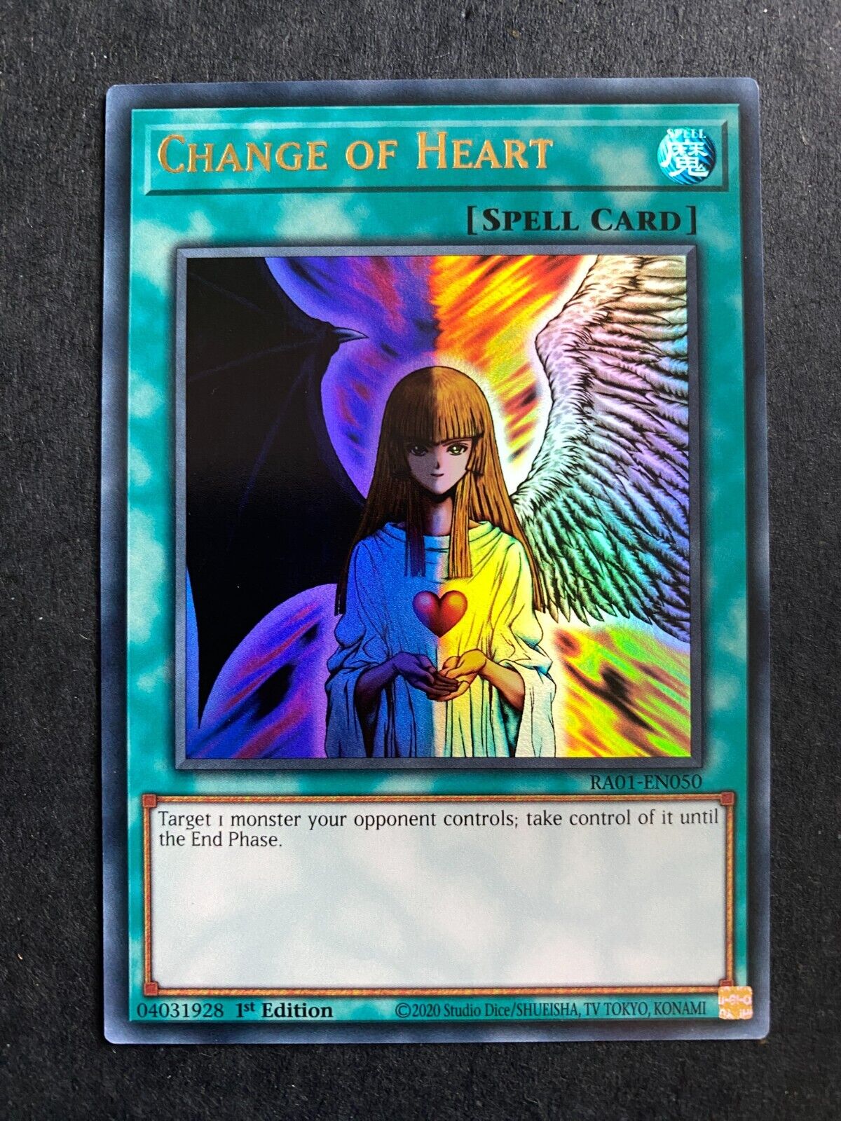 Yugioh Change of Heart RA01-EN050 Ultra Rare 1st Edition NM