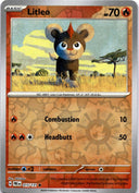 Pokemon Litleo 015/131 Prismatic Evolutions Reverse Holo NM