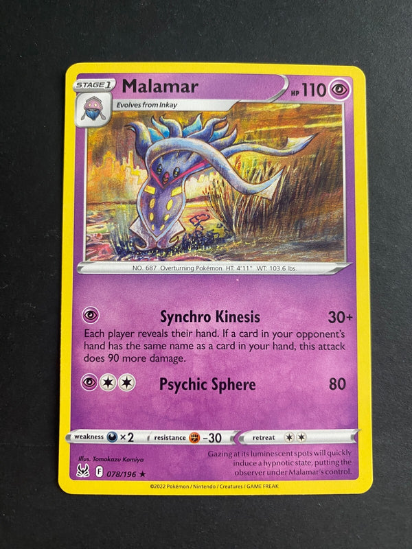 Pokemon Malamar 078/196 Lost Origin Rare Non Holo NM