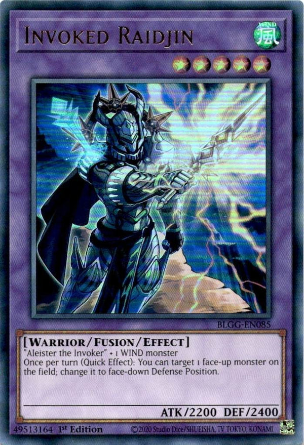 Yugioh Invoked Raidjin BLGG-EN085 Ultra Rare 1st Edition NM