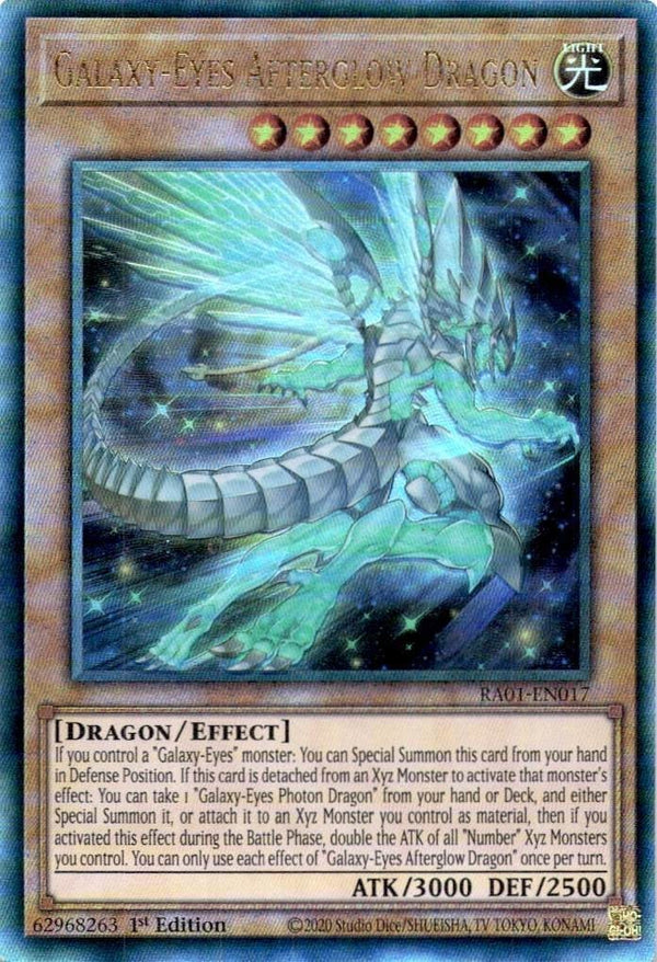 Yugioh Galaxy-Eyes Afterglow Dragon RA01-EN017 Ultimate Rare 1st Edition NM