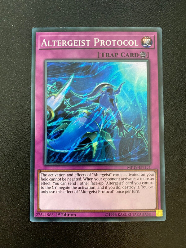 Yugioh Altergeist Protocol MP18-EN151 Super Rare 1st Edition NM