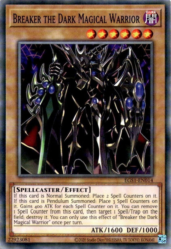 Yugioh Breaker the Dark Magical Warrior EGS1-EN014 Common Unlimited Edition NM