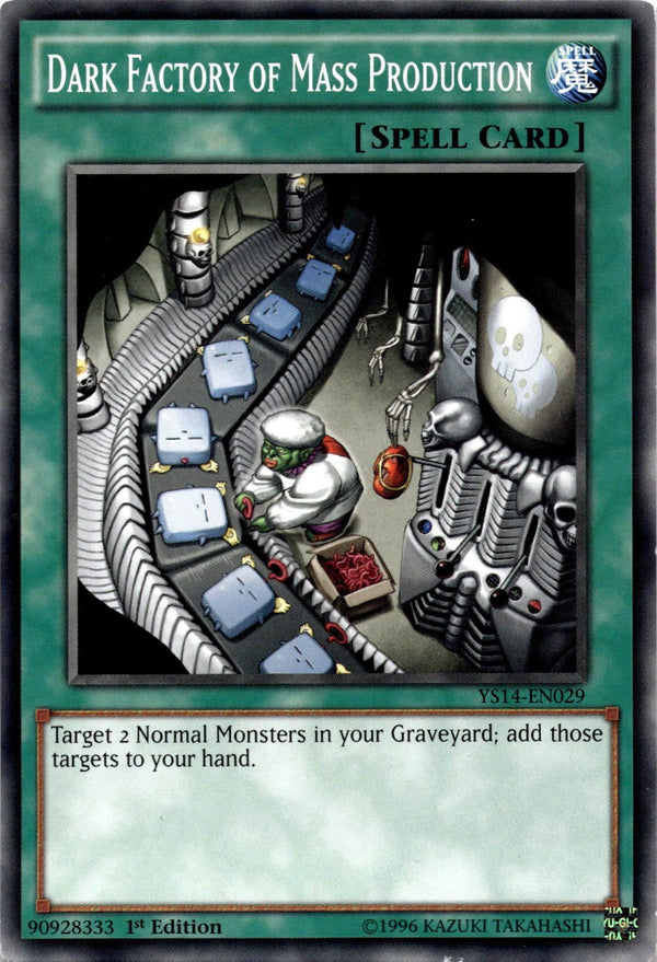 Yugioh Dark Factory of Mass Production YS14-EN029 Common 1st Edition LP
