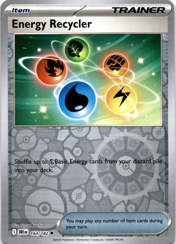 Pokemon Energy Recycler 164/182 Destined Rivals Reverse Holo NM