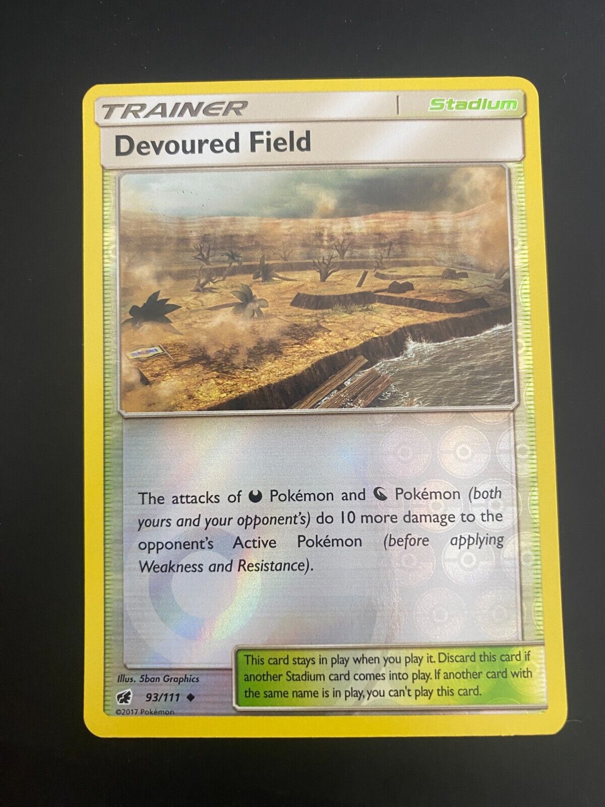 Pokemon Devoured Field 93/111 Crimson Invasion Reverse Holo NM