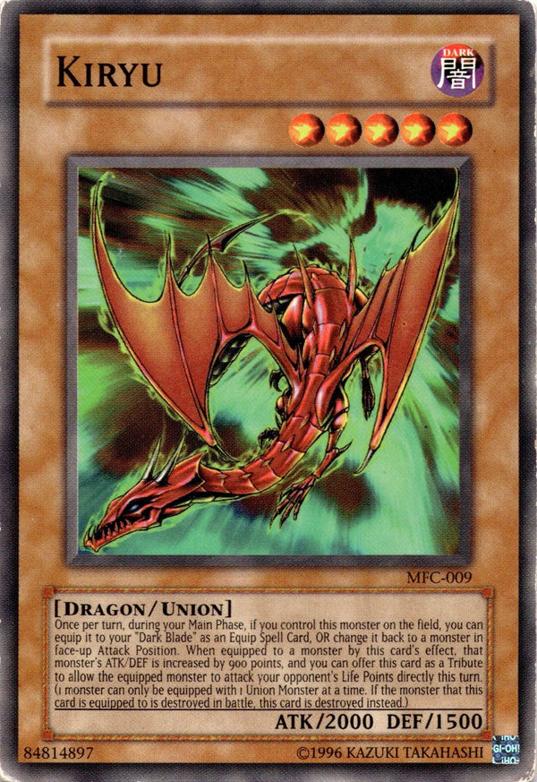 Yugioh Kiryu MFC-009 Common Unlimited Edition HP