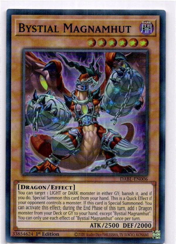 Yugioh Bystial Magnamhut DABL-EN006 Super Rare 1st Edition NA PRINT VLP/NM