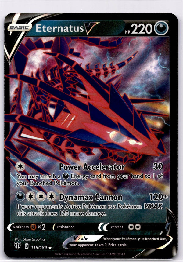 Pokemon Eternatus V 116/189 Darkness Ablaze Full Art Holo NM