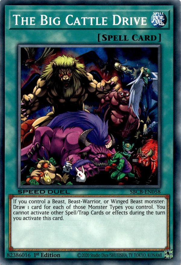 Yugioh The Big Cattle Drive SBCB-EN058 Speed Duel Common 1st Edition NM