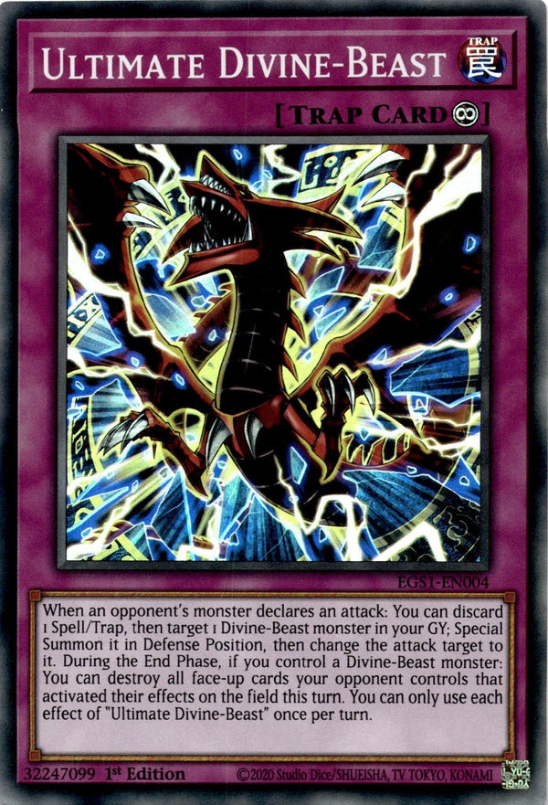 Yugioh Ultimate Divine-Beast EGS1-EN004 Super Rare 1st Edition VLP/NM