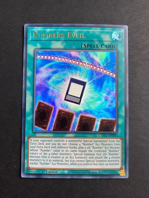 Yugioh Numbers Eveil CYAC-EN000 Ultra Rare 1st Edition NM