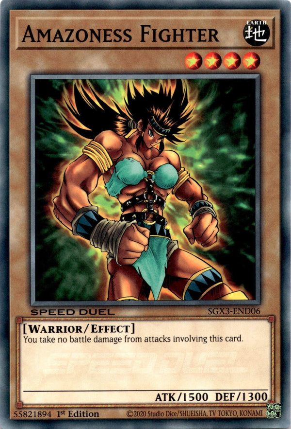 Yugioh Amazoness Fighter SGX3-END06 Speed Duel Common 1st Edition NM