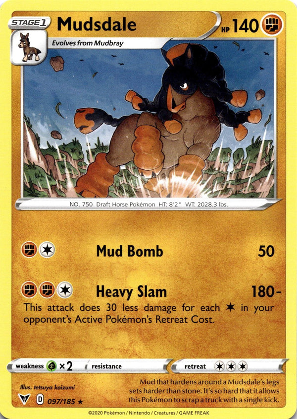 Pokemon Mudsdale 097/185 Vivid Voltage Non Holo NM
