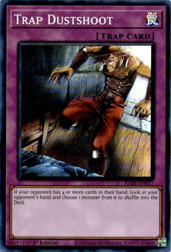 Yugioh Trap Dustshoot RA05-EN077 NA Print Super Rare 1st Edition NM