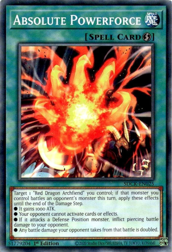 Yugioh Absolute Powerforce SDCK-EN025 Common 1st Edition NM