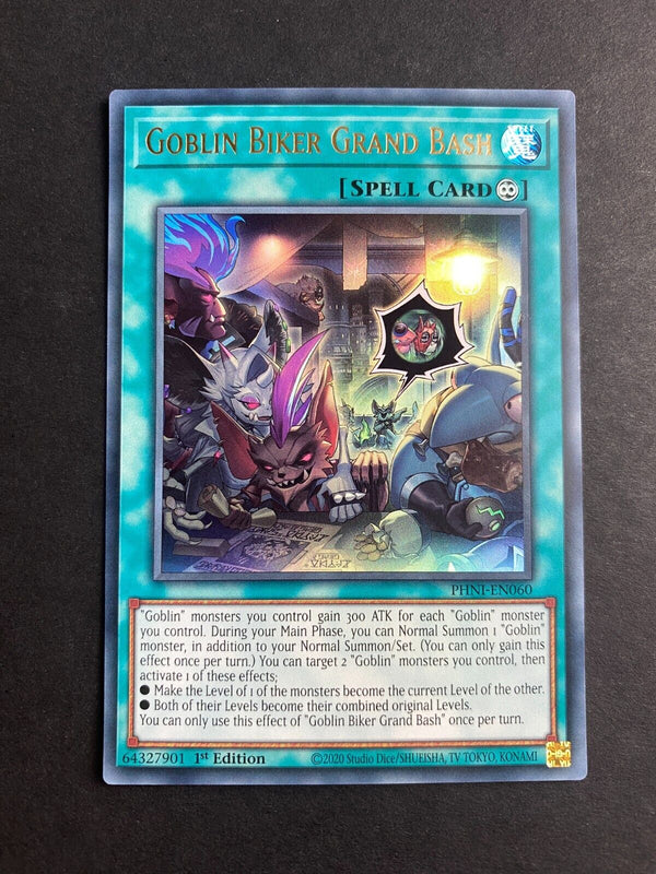 Yugioh Goblin Biker Grand Bash PHNI-EN060 Ultra Rare 1st Edition NM