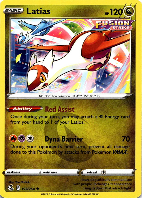 Pokemon Latias 193/264 Fusion Strike Non Holo VLP/NM