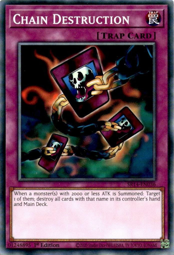 Yugioh Chain Destruction SR14-EN036 Common 1st Edition NM